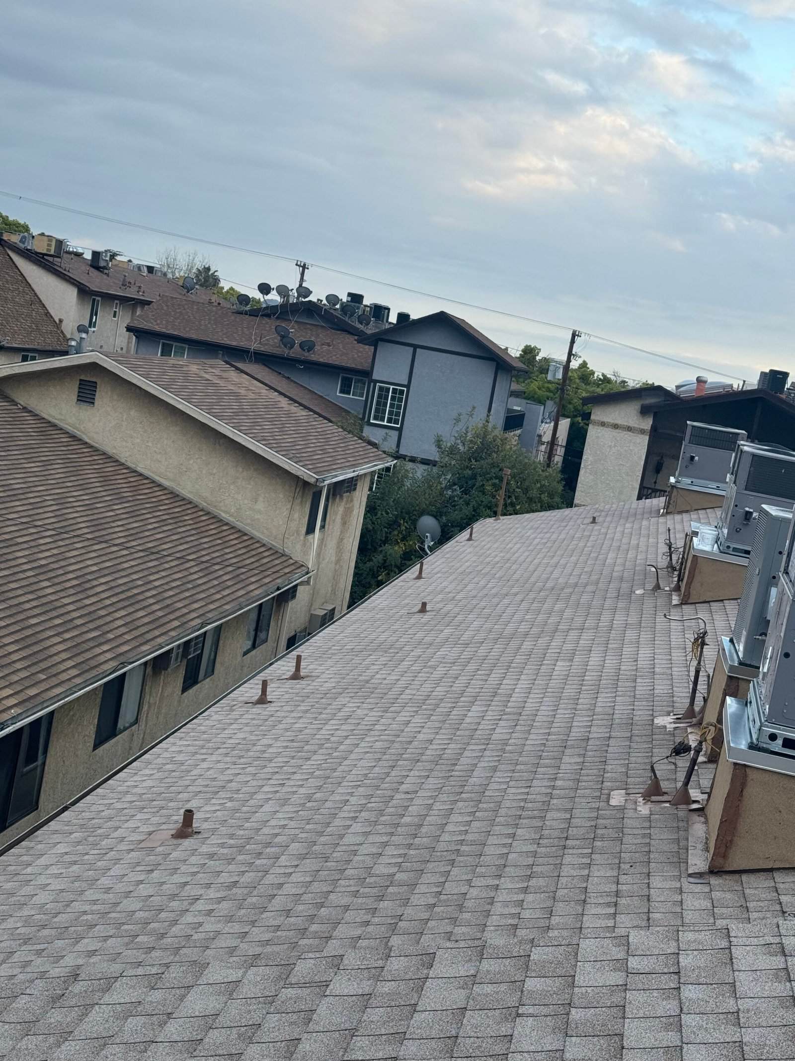 High-quality asphalt shingle roof installed by D Salvador Roofing in residential property.